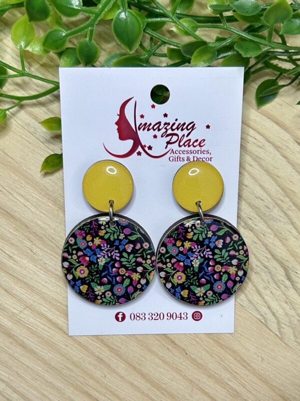 Yellow Floral Earrings