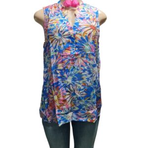 Blue Multi Color Breathable Shirt