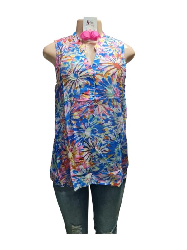 Blue Multi Color Breathable Shirt