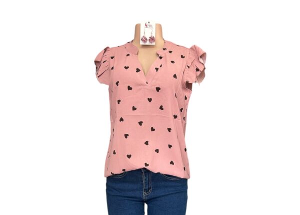 Pink Heart Top