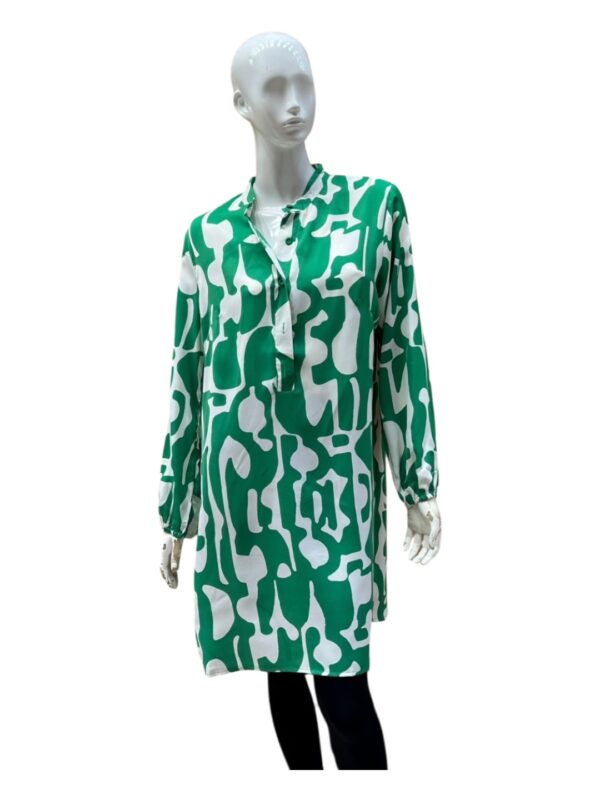 Green And White Dress