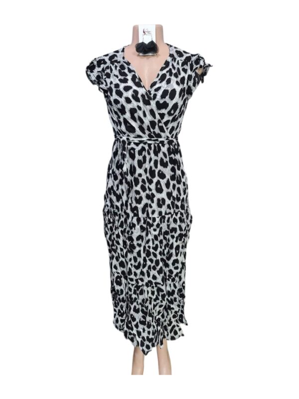 Long Dark Leopard Dress