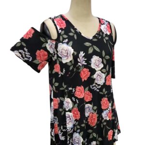 Black Plus Size Peekaboo Sleeve Top