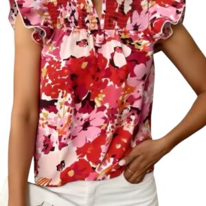 Red Floral Top