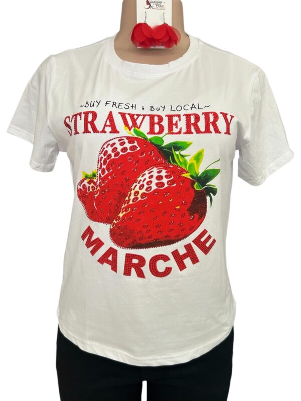 White Strawberry T-Shirt