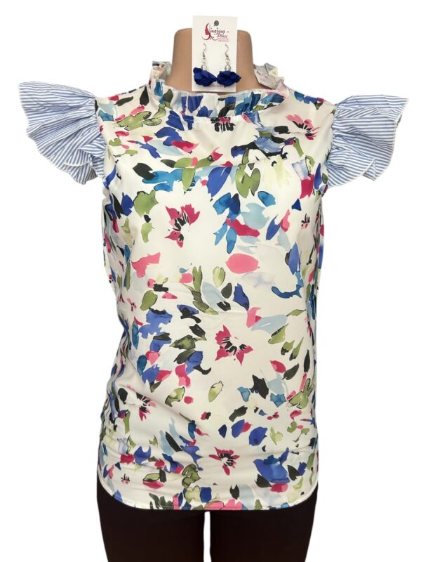 Blue Floral Top