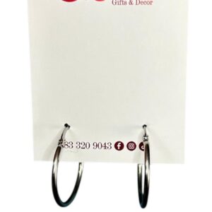 Silver hoop earrings