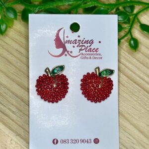 Apple Rhinestone Earrings