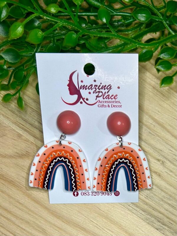 Pink Rainbow Earrings