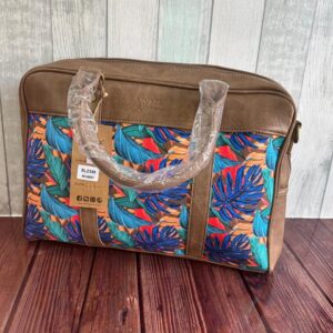 Vivace Laptop bag brown with leaves