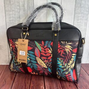 Vivace Laptop bag black with leaves