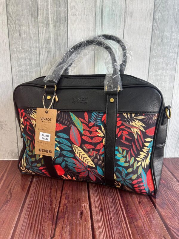 Vivace Laptop bag black with leaves