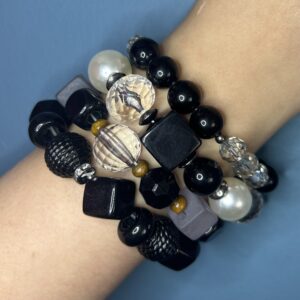 Black Bracelet Set