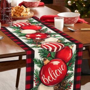 Christmas Bauble Table Runner