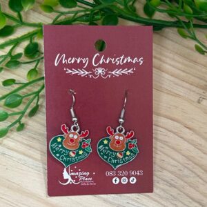 Reindeer Heart Earrings