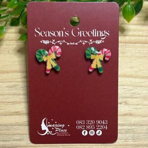 Candy Cane Stud Earrings