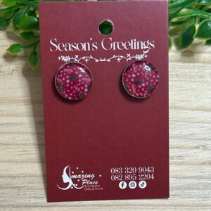 Red Stud Earrings