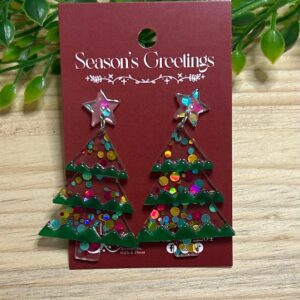 Acrylic Christmas Tree Earrings