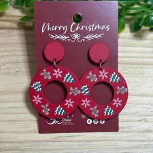 Red Christmas Earrings