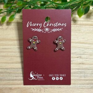 Gingerbread Man Stud Earrings