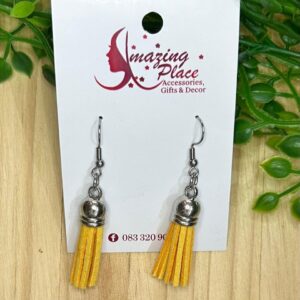 Yellow Tassel Earrings