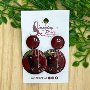 Round Cherry Earrings