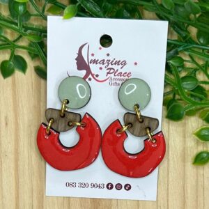 Red And Green Earrings