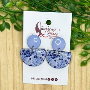 Blue Floral Earrings