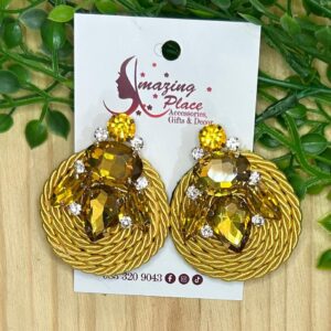 Yellow Knot Earrings