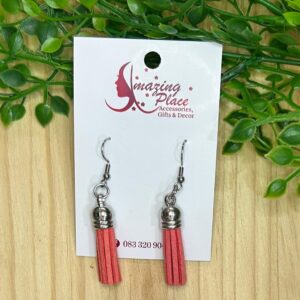 Coral Tassel Earrings