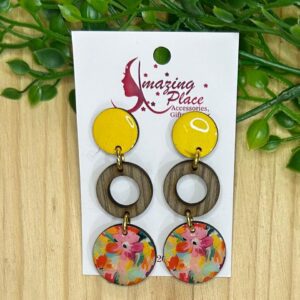 Yellow Floral Earrings