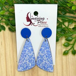 Blue Floral Earrings