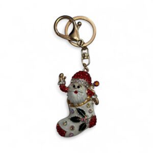 Red Santa Stocking Christmas Handbag Charm