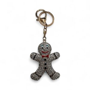 White Gingerbread Man Handbag Charm