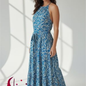 Blue Halter Dress (2XL)