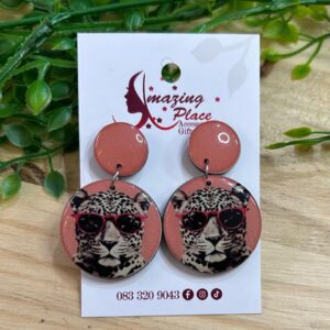 Leopard With Sunglasses Earrings