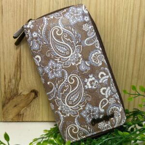 Brown Paisley Print Wallet