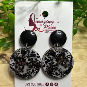 Black, White And Grey Earrings