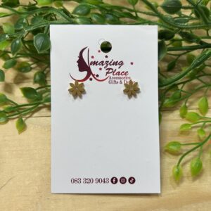 Gold Flower Stud Earrings