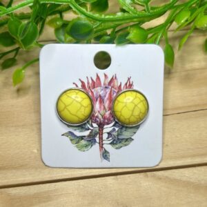 Yellow Stud Earrings