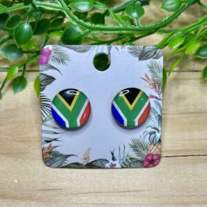 South African Flag Stud Earrings