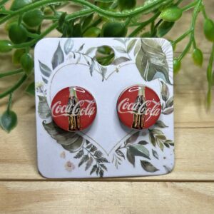 Coco Cola Stud Earrings