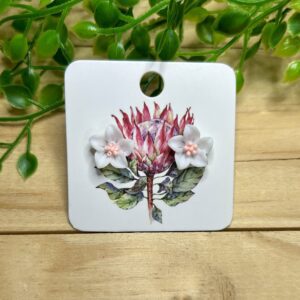 White Floral Earrings