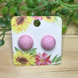 Pink Stud Earrings