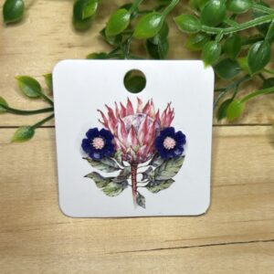 Blue Flower Stud Earrings