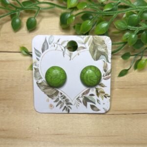 Green Stud Earrings