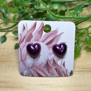 Purple Heart Earrings