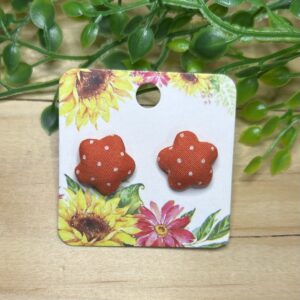 Orange Stud Earrings