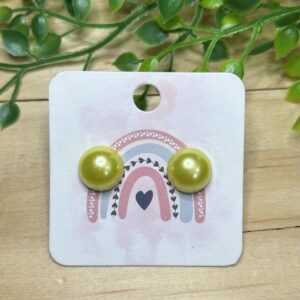 Yellow Stud Earrings