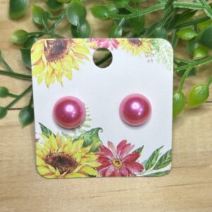 Pink Stud Earrings